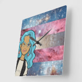 TräumeIntoRealityComics Ashlyn Tempest Cover Art Quadratische Wanduhr (Winkel)