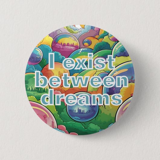 Träumeland-Cloud-Partei, moderner Surrealismus Button (Vorderseite)