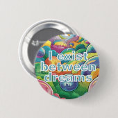 Träumeland-Cloud-Partei, moderner Surrealismus Button (Vorne & Hinten)