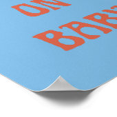 Träumen auf dem Babyposter Mauer in Blue & Orange Poster (Ecke)