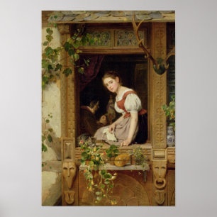 Träumen auf dem Windowsill Poster