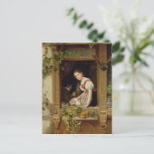 Träumen auf der Fensterbank Postkarte (Stehend Vorderseite)