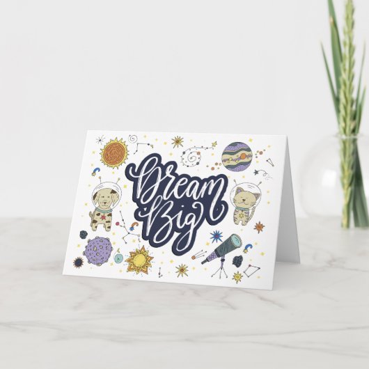 Träumen Big Space Galaxy Inspiration Feiertagskarte (Vorderseite)