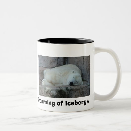Träumen der Eisberge Zweifarbige Tasse (Rechts)