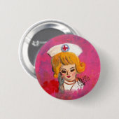 Träumen der Krankenschwester Button (Vorne & Hinten)