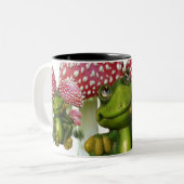 Träumen des Frosches Zweifarbige Tasse (Vorderseite Links)