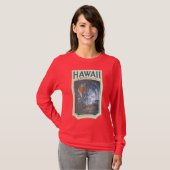 Träumen dunklen langen T-Shirts Hülse Hawaii-Damen (Vorne ganz)