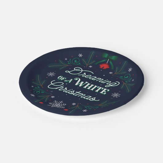 Träumen ein des weißes pappteller (Schrägansicht)