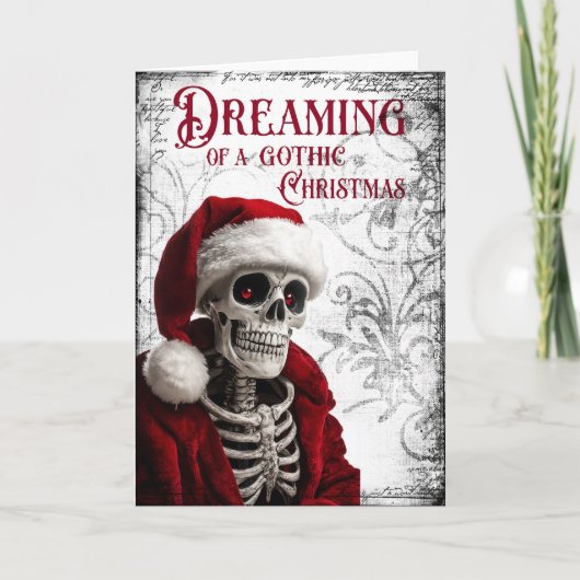 Träumen einer gotischen Weihnachtskarte Dankeskarte (Vorderseite)