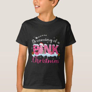 Träumen einer rosa Weihnachtsbaumkuchen-Weihnachts T-Shirt