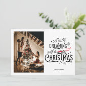 Träumen einer Weihnachtskarte 2019 Feiertagskarte (Stehend Vorderseite)