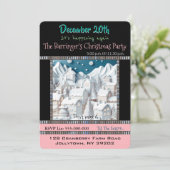 Träumen einer weißen Weihnachtszeit-Party Einladun Einladung (Stehend Vorderseite)