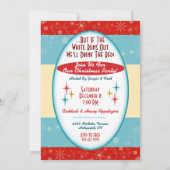 Träumen einer weißen Weihnachtszeit-Party Einladun Einladung (Rückseite)