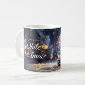 Träumen einer weißen Weihnachtszeit-Tasse, Schneeg Kaffeetasse (Vorderseite Links)