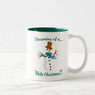 Träumen einer weißen Weihnachtszeit-Tasse Zweifarbige Tasse