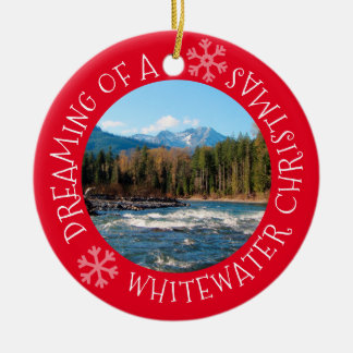Träumen einer Whitewater-WeihnachtsFoto-Verzierung Keramik Ornament