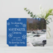 Träumen einer Whitewater Weihnachtsfotokarte Einladung (Stehend Vorderseite)