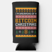 Träumen eines BITCOIN CHRISTMAS Imitats Strick Mus Selters Dosenkühler (Vorderseite)