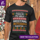 Träumen eines BITCOIN CHRISTMAS Imitats Strick Mus T-Shirt