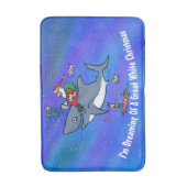 Träumen eines großen weißen Hais Weihnachten Badematte (Vorderseite Vertikal)