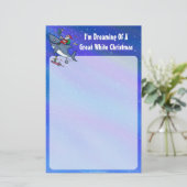 Träumen eines großen weißen Hais Weihnachten Briefpapier (Stehend Vorderseite)