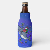 Träumen eines großen Weißen Hais Weihnachten Flaschenkühler (Flaschenvorderseite)
