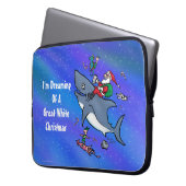 Träumen eines großen weißen Hais Weihnachten Laptopschutzhülle (Vorderseite Links)