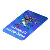 Träumen eines großen weißen Hais Weihnachten Magnet (Linke Seite)