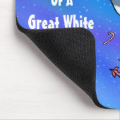 Träumen eines großen weißen Hais Weihnachten Mousepad (Ecke)