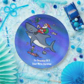 Träumen eines großen Weißen Hais Weihnachten Pappteller (Party)