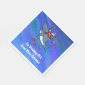 Träumen eines großen Weißen Hais Weihnachten Serviette (Ecke)