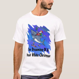 Träumen eines großen weißen Hais Weihnachten T-Shirt
