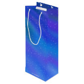 Träumen eines großen Weißen Hais Weihnachtsgewohnh Geschenktüte Für Weinflaschen (Rückseite Schrägansicht)