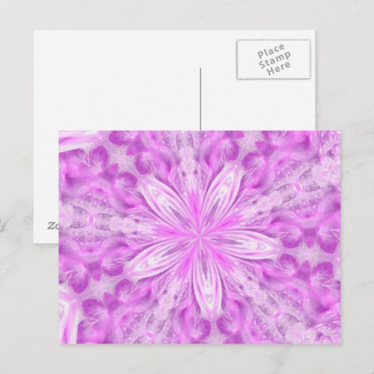 Träumen eines rosa Sterns Postkarte (Vorne/Hinten)