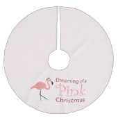 Träumen eines rosa Weihnachten - Baumrock Polyester Weihnachtsbaumdecke (Vorderseite)