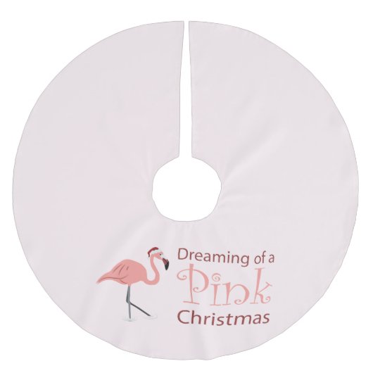 Träumen eines rosa Weihnachten - Baumrock Polyester Weihnachtsbaumdecke (Vorderseite)