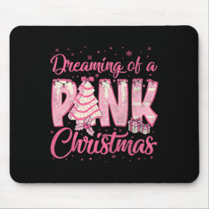 Träumen eines rosa Weihnachtsbaum Kuchen Funny Wei Mousepad