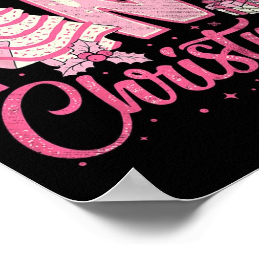 Träumen eines rosa Weihnachtsbaum Kuchen Funny Wei Poster (Ecke)