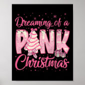 Träumen eines rosa Weihnachtsbaum Kuchen Funny Wei Poster (Vorne)