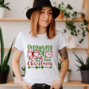 Träumen eines rosa Weihnachtsgeburts T-Shirt