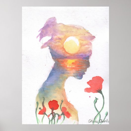 Träumen eines Sonnenuntergangs Poster (Vorne)