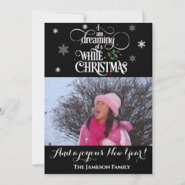 Träumen eines Weihnachts-Fotos Feiertagskarte