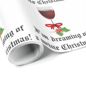 Träumen eines Wein-Weihnachtslustigen Feiertags Geschenkpapier (Rolleneckpunkt)