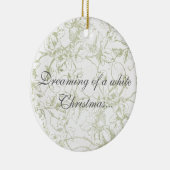 Träumen eines weißen Weihnachten… Keramik Ornament (Rechts)