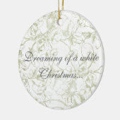 Träumen eines weißen Weihnachten… Keramik Ornament (Links)