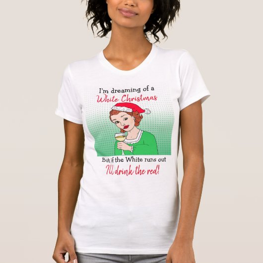 Träumen eines weißen Weihnachts, ein sonniger Spaß T-Shirt (Vorderseite)