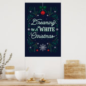 Träumen eines weißen Weihnachtsgebäcks 24x36 Poster (Küche)
