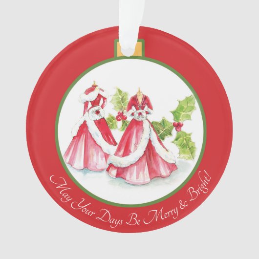 Träumen eines weißen Weihnachtsschmucks Ornament (Vorderseite)