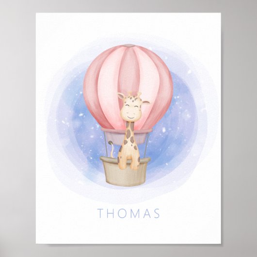 Träumen Giraffe Whimsisches Kinderzimmer Kunst, Di Poster (Vorne)