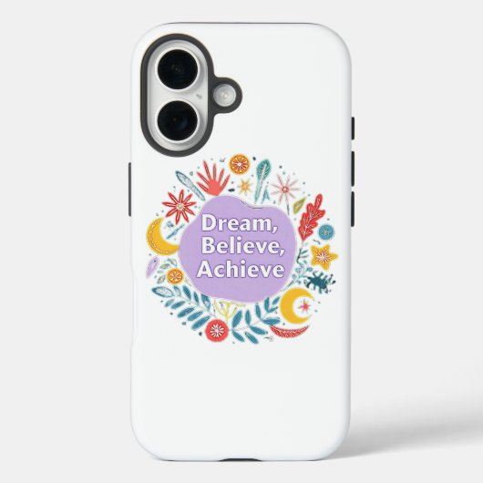 Träumen, glauben, erreichen Case-Mate iPhone hülle (Rückseite)